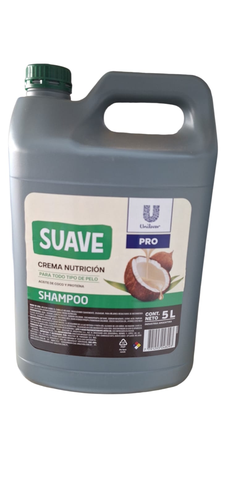 SHAMPOO SUAVE PRO CREMA NUTRICION X 5 LITROS