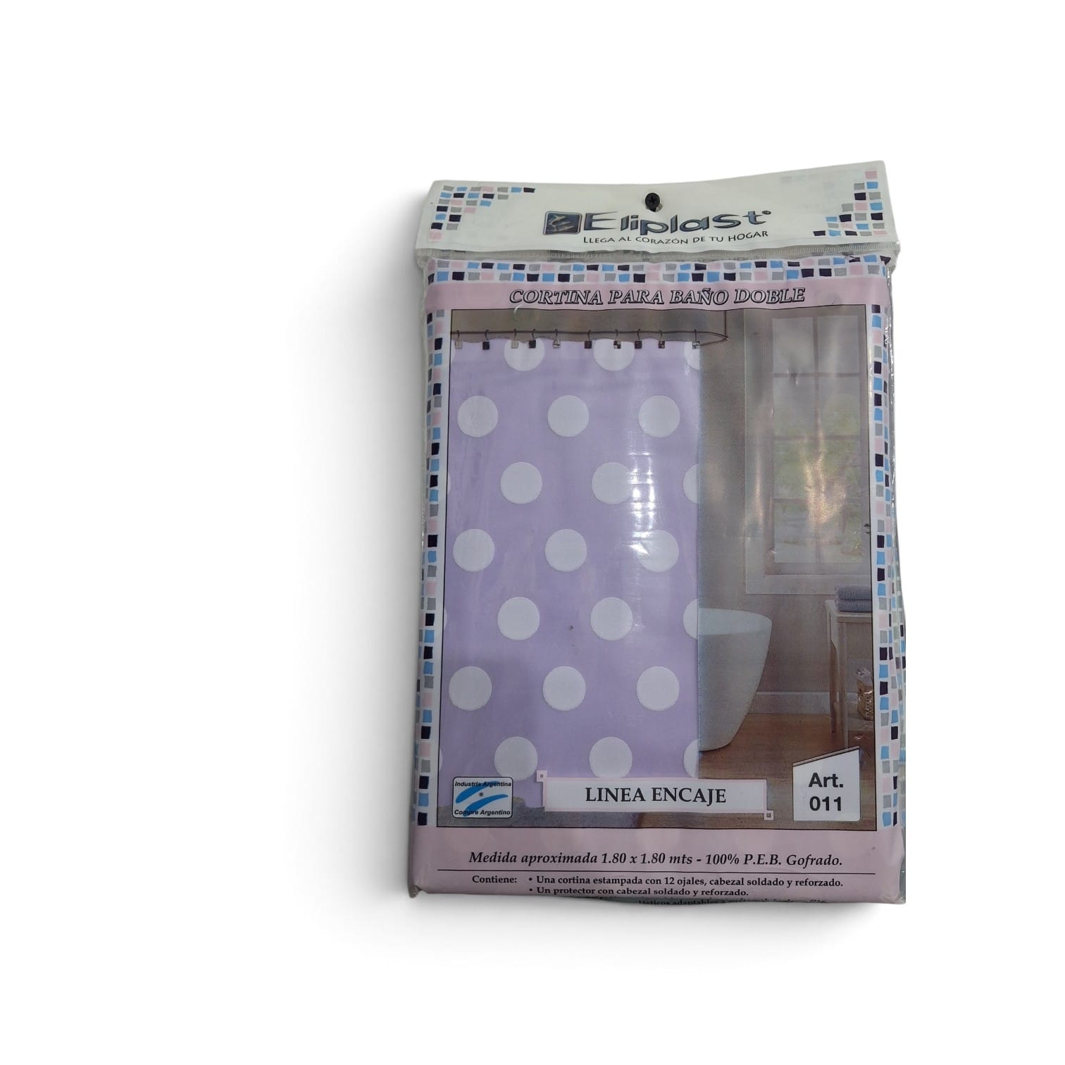 Cortina para Baño Doble 1,80 x 1,80 m – Línea Encaje